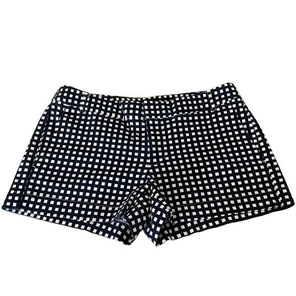 Banana Republic Navy Blue & White Check Shorts Ryan Fit Size 4 - Picture 1 of 9